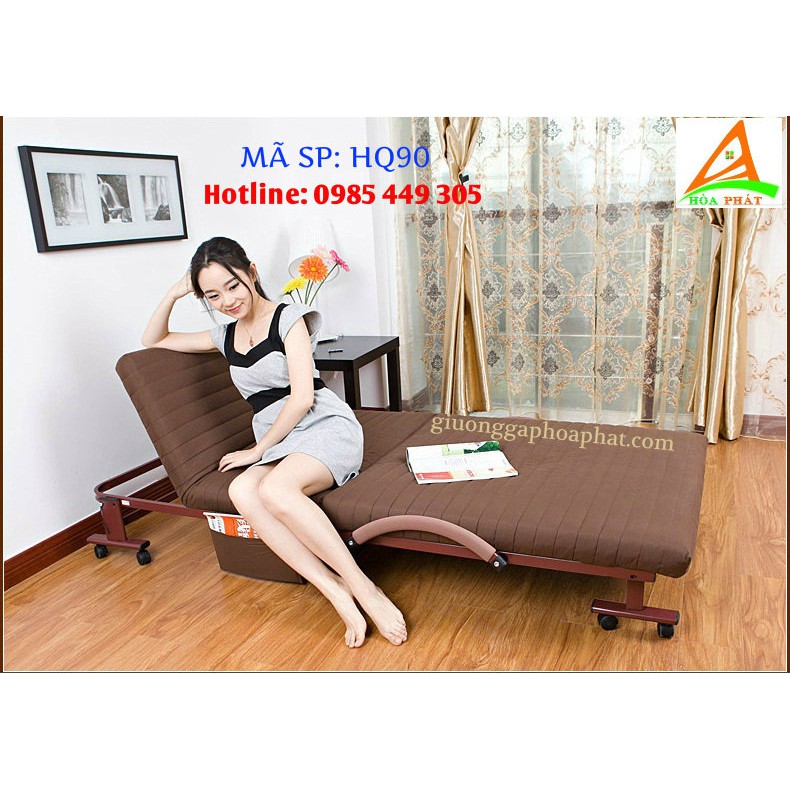 GIƯỜNG GẤP KIỂU HÀN QUỐC KHUYẾN MẠI GA, GỐI, TÚI PHỦ CHỐNG BỤI (MÃ SP: HP-HQ90)