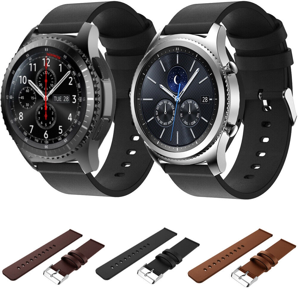 Dây Da Thay Thế 46mm Cho Đồng Hồ Huawei Gt 2 Gt2 46mm Galaxy Gear S3