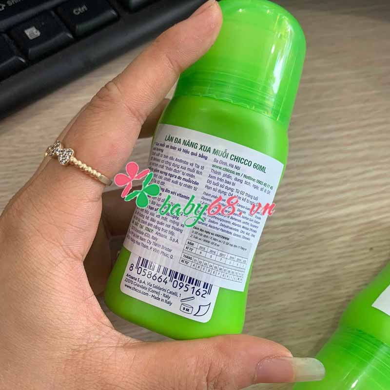 Lăn chống muỗi Chicco-60ml mẫu mới nhất