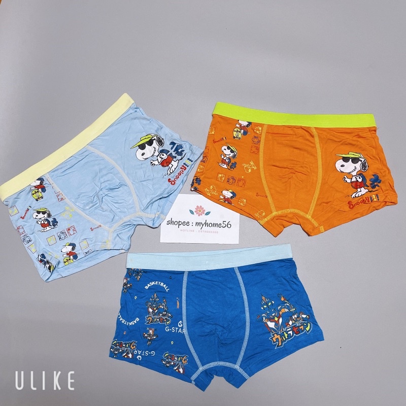 Set 5 quần lót đùi cho bé trai vải cotton y hình 4545