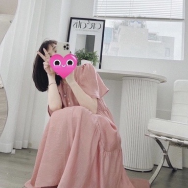 Váy đầm nữ cộc tay babydoll voan tơ xòe kèm váy 2 dây lót dáng sơ mi freesize Ylydress hồng xanh cốm maxi đi biển C962