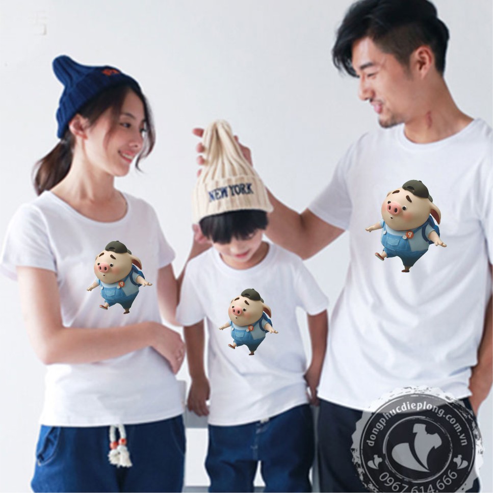 Áo thun hình Lợn xinh nhìn là thấy cưng