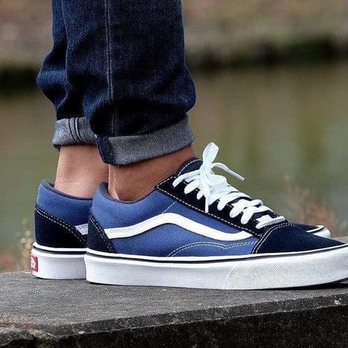 Giày Thể Thao Vans Old Skool Màu Xanh Navy / Bi 88clt