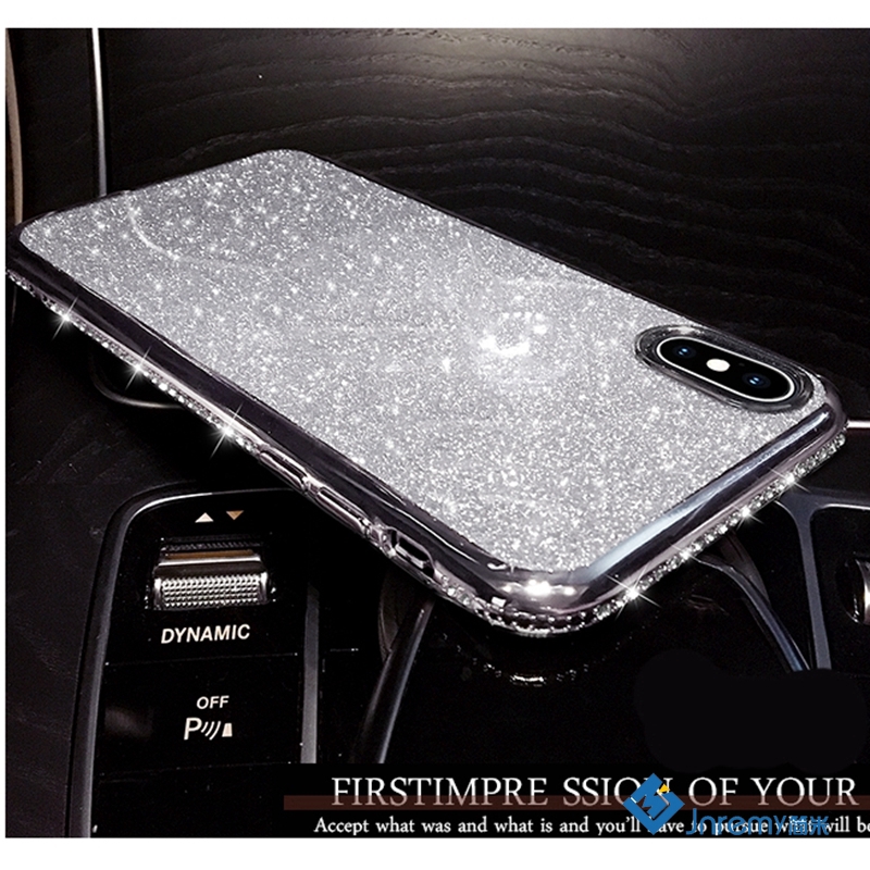 Ốp điện thoại TPU đính kim tuyến &amp; đá lấp lánh cho iPhone 8 7 6S 6 Plus XS Max XR X