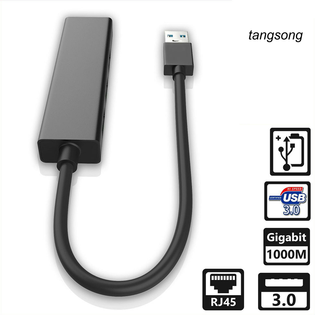 Bộ Chia Mạng Ts-Usb 3.0 Gigabit Ethernet Lan Rj45 1000mbps 3 Cổng Cho Mac Pc Switch