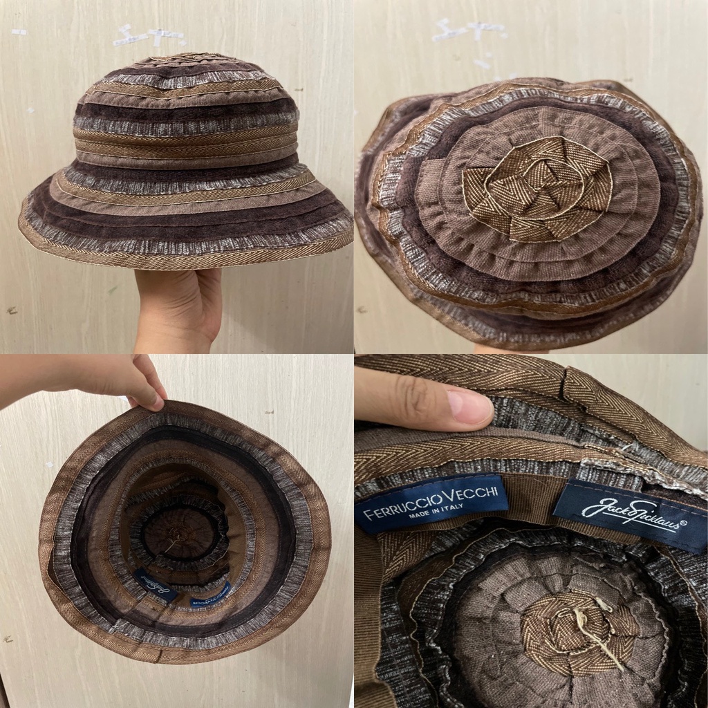 nón bucket retro vành tròn nhiều mẫu