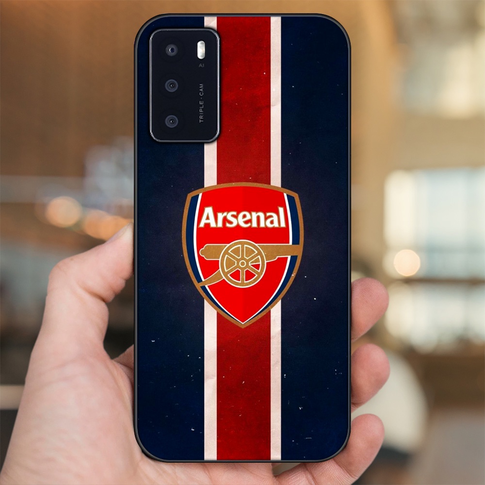 Ốp lưng Oppo A16 viền đen in hình Arsenal FC