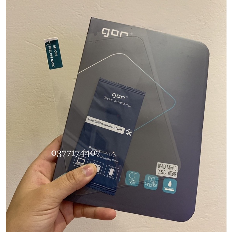 Kính cường lực Gor 9H cho iPad Mini 6 chống Vân tay, chống vỡ trong suốt