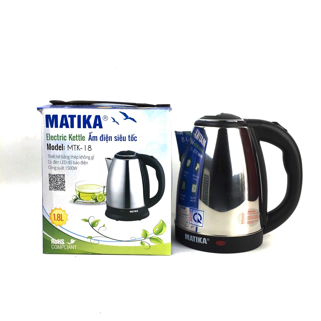 Ấm Siêu Tốc MATIKA Inox 1.8L MTK-18