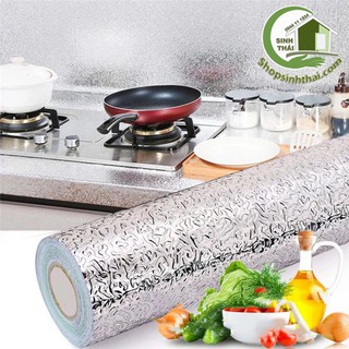 Giấy decal bạc dán bếp, tráng nhôm, cách nhiệt - cuộn 3 mét x khổ 60cm