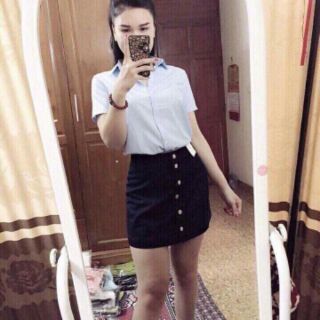 Áo sơ mi nữ cộc tay ko nhăn