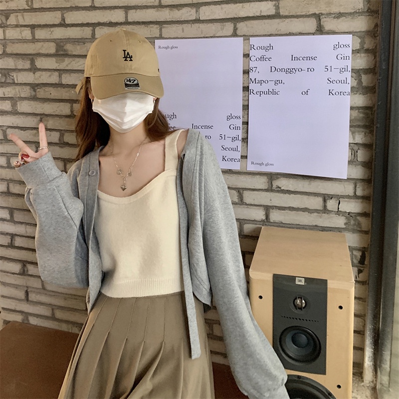 IELGY Áo Khoác Lửng Tay Dài Thời Trang Dành Cho Nữ