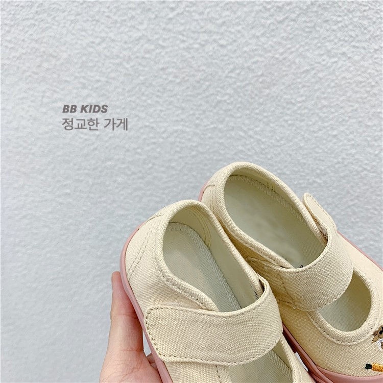 Giày Lười Vải Canvas Đế Mềm Nhẹ Thoải Mái Thời Trang Mùa Xuân Cho Bé Gái
