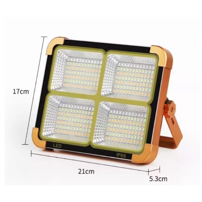 Đèn tích điện,pha 300W siêu sáng D8 sạc bằng điện hoặc năng lượng mặt trời xách tay tiện dụng chống nước mưa