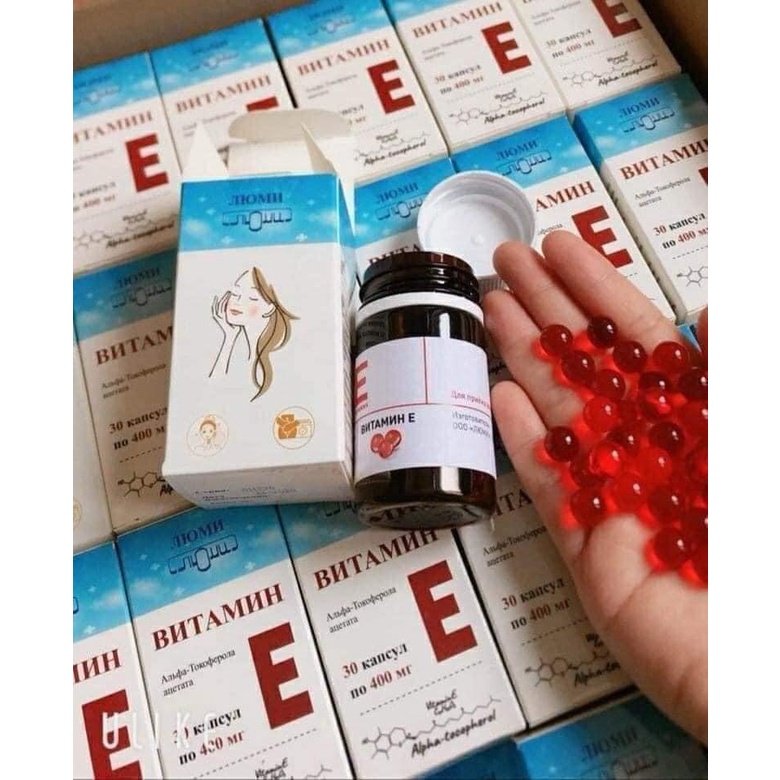 Vitamin E đỏ Nga hộp 30 viên Mirrolla Lumi Zentiva