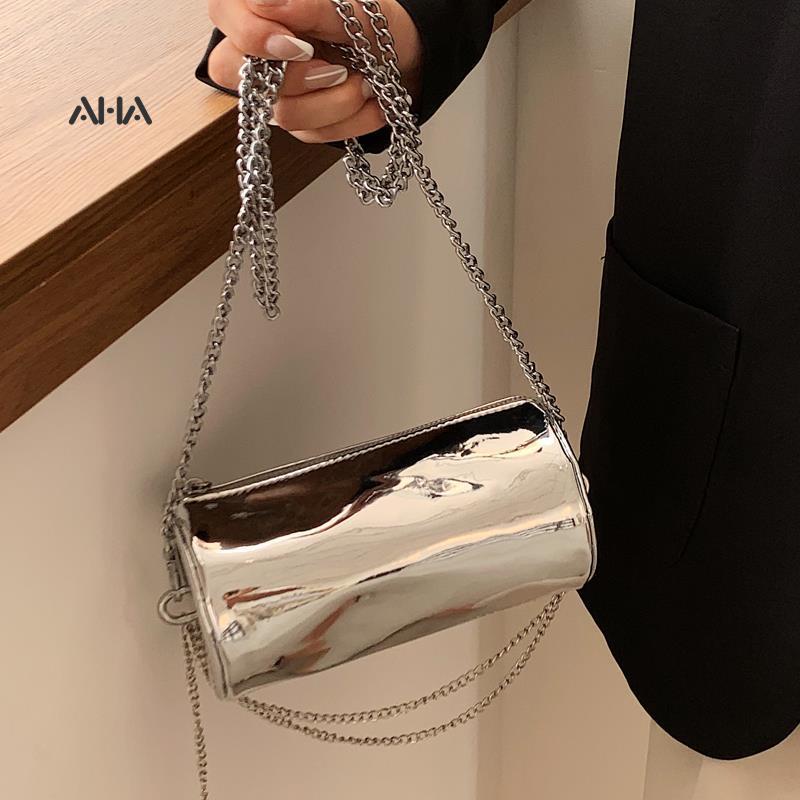 Túi xách AHA official phối dây xích đeo vai phong cách thời trang cao cấp cho nữ