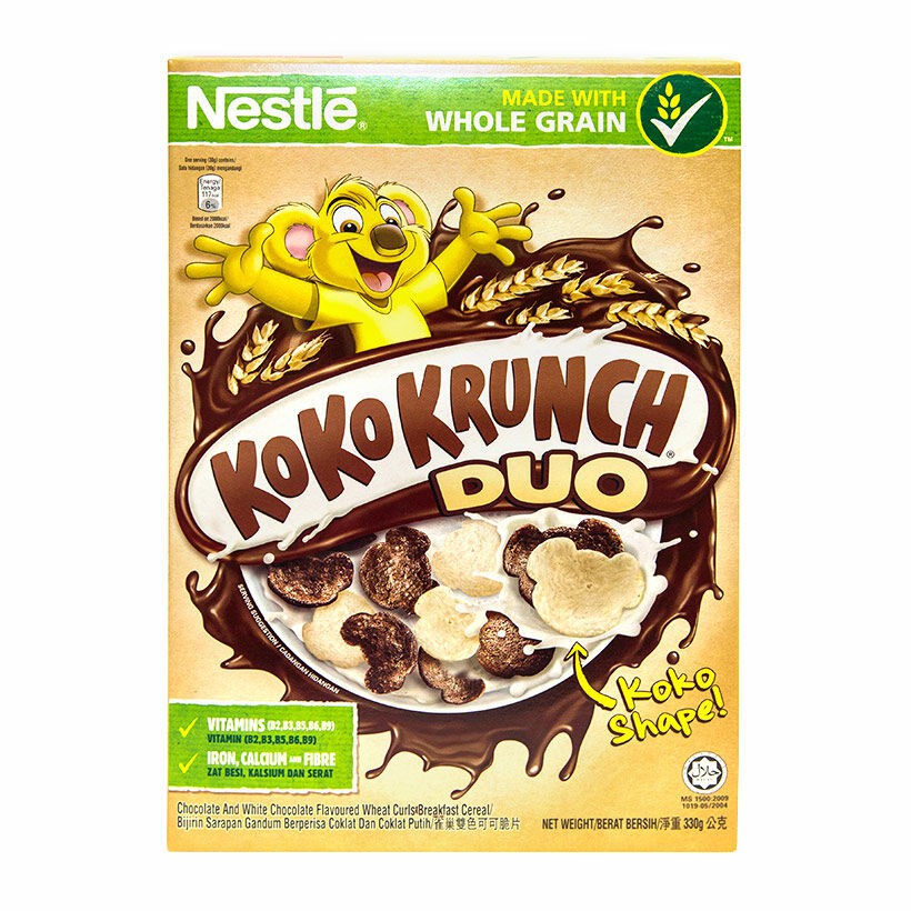 Bánh/ngũ cốc ăn sáng Nestlé Koko Krunch Duo (vị kết hợp socola đen và socola trắng) - Hộp 330g