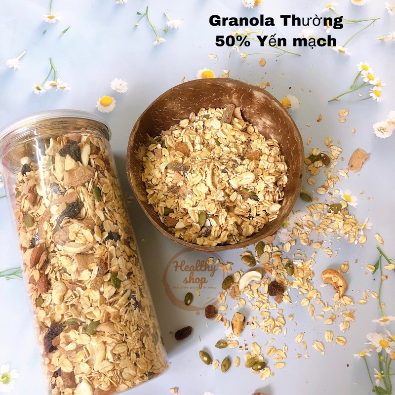 Granola siêu hạt giảm cân tự nhiên 10 loại hạt &amp; quả - ăn kiêng eatclean- keto  500gram