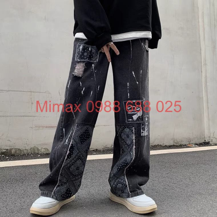 [Order] Quần Jeans ống rộng nam loang ulzzang | BigBuy360 - bigbuy360.vn