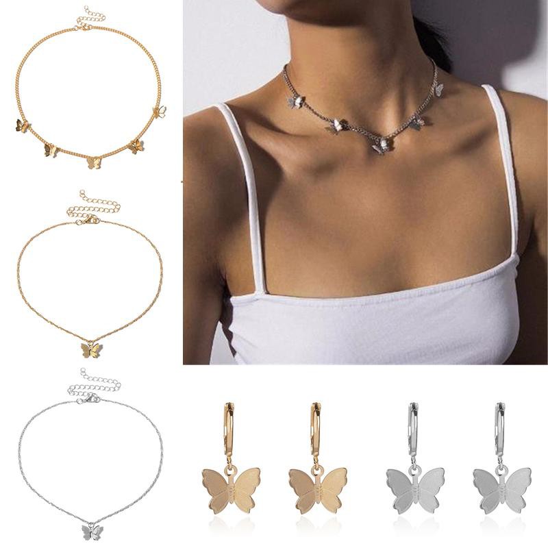 [Mã FASHIONCB232 hoàn tối đa 15K xu đơn 50K] Vòng Cổ Choker Bằng Hợp Kim Mặt Hình Bướm Thời Trang Cho Nữ | BigBuy360 - bigbuy360.vn