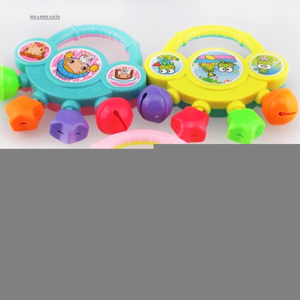 1X Cartoon Funny Infant Baby Newborn Shake Bell Rattles Hand Kids Music Play Toy
