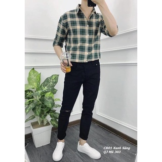 SIÊU HOT - Set Áo Sơ Mi + Quần Jean Nam Bờm Store GIẢM GIÁ
