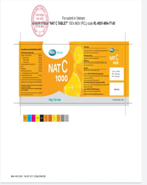 Viên Uống Bổ Sung Vitamin C Tăng Cường Đề Kháng, Nâng Cao Sức Khỏe Nat C 1000mg Hộp 30 Viên | Thế Giới Skin Care