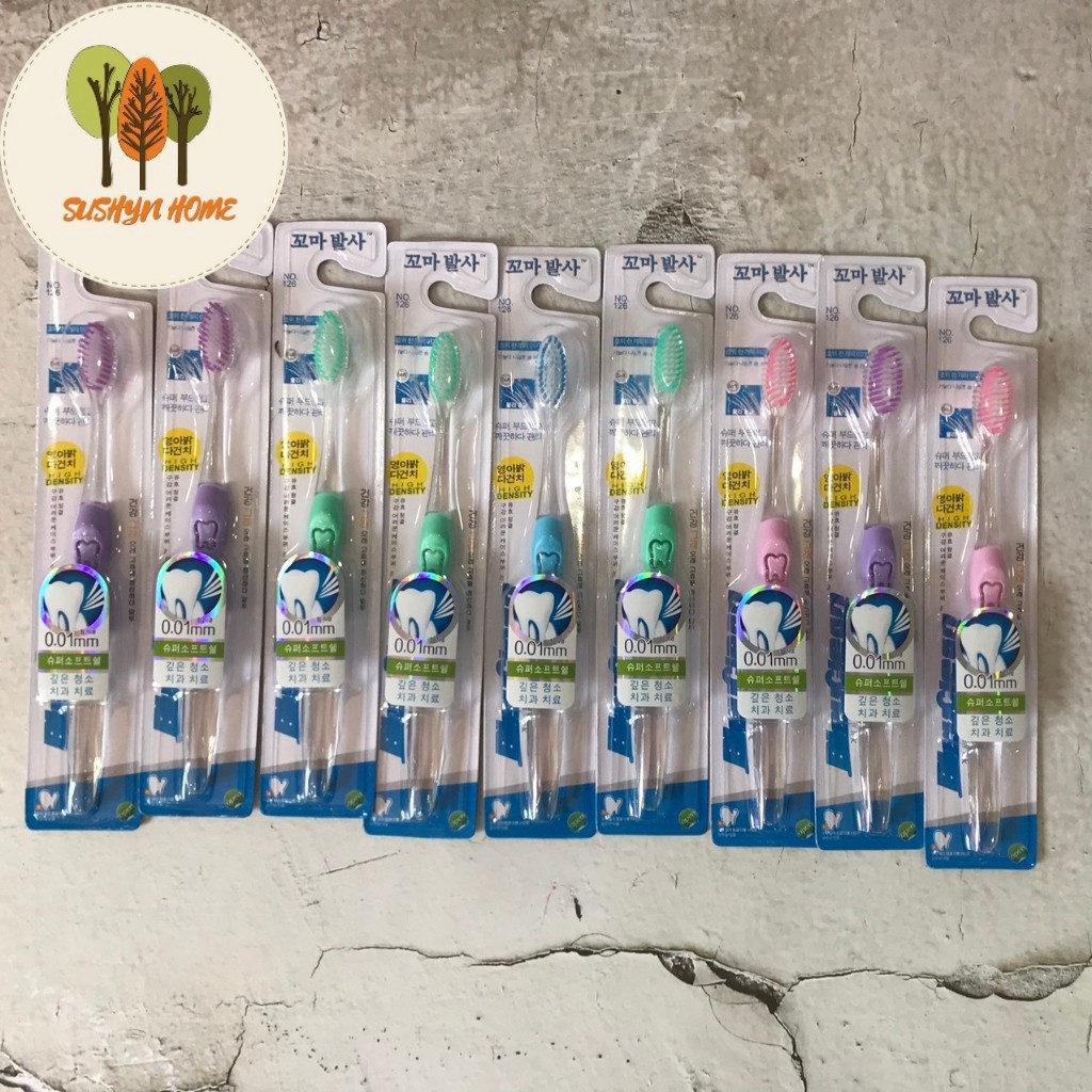 MB34 DXVAF Bàn Chải Hàn Quốc BLUECLEAN💖du nhập💖Sợi Siêu Mềm, thon thả Nhỏ dễ dàng làm Sạch 12