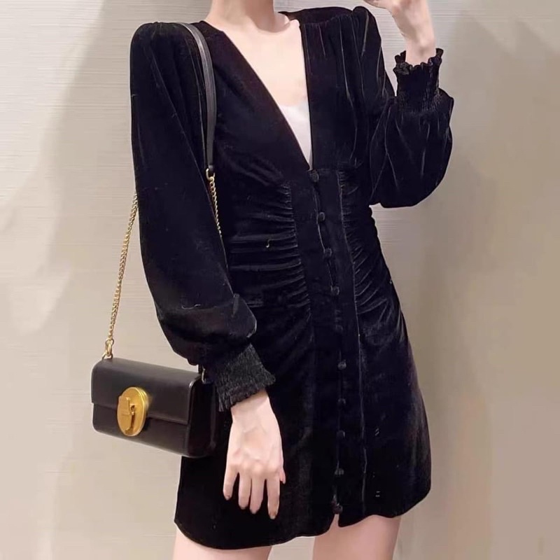 Váy nhung Zara xuất dư