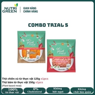 Combo Trial 5 từ thịt chay thực vật bổ sung protein thực vật cho người ăn chay sản phẩm nhập khẩu cao cấp NutrigreenFood
