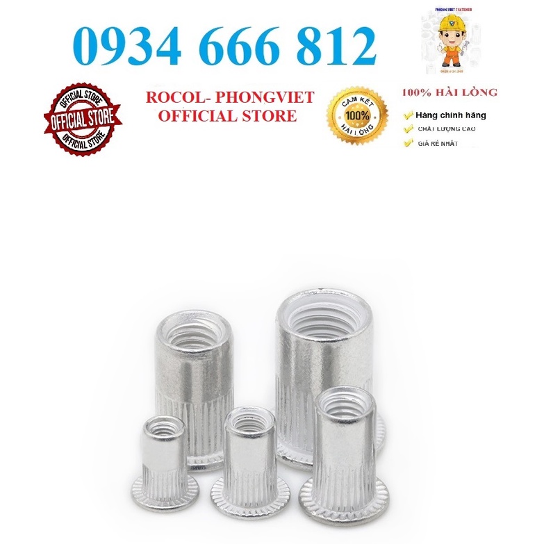 Combo 50c Ốc tán rút nhôm M5