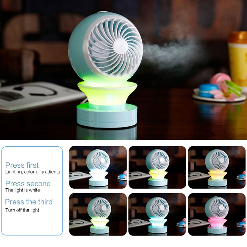 Quạt Điều Hòa Làm Mát Có Đèn 1000mA