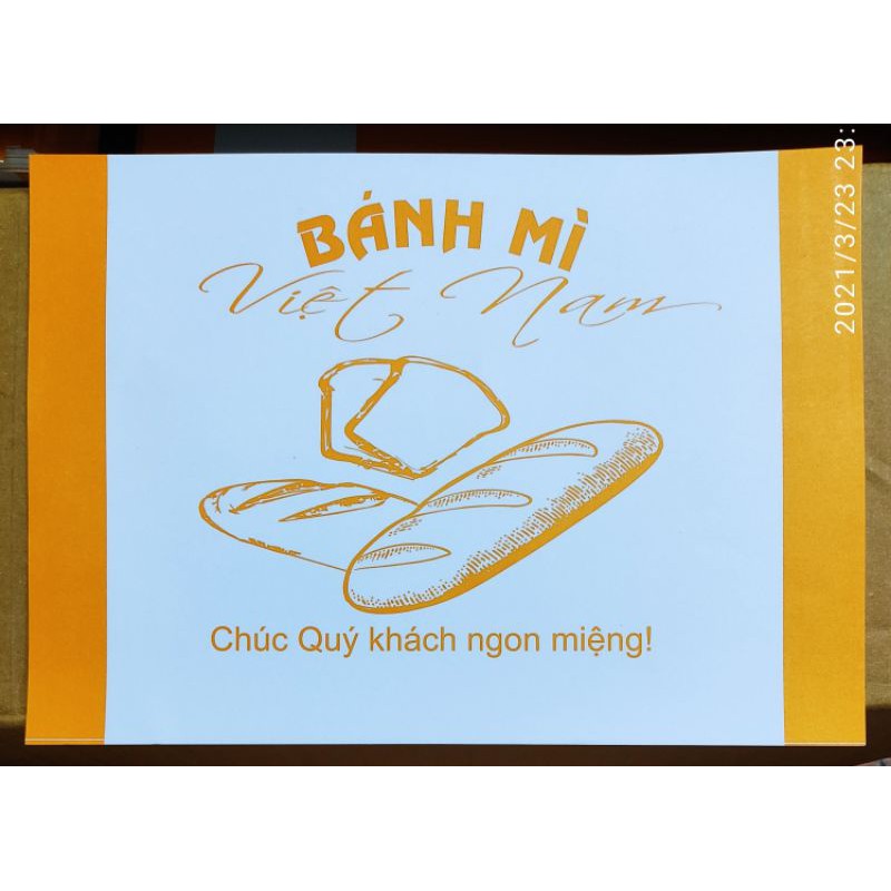 Khoảng 1kg  Giấy Gói Bánh Mì 15*20cm