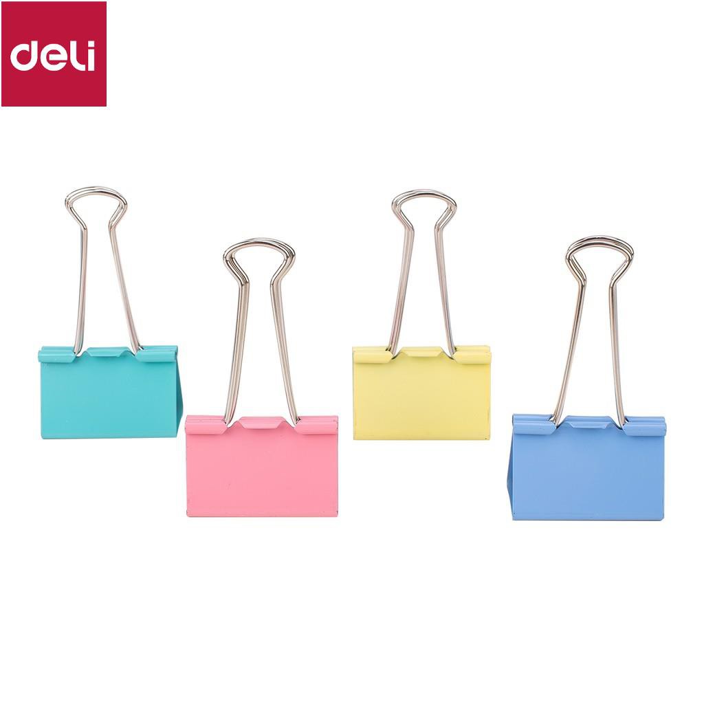 Kẹp bướm màu 51mm Deli - 12 cái/ hộp - E8551A [Deli]