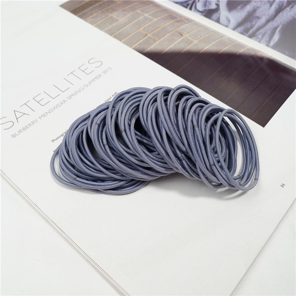 Dây buộc tóc satin lụa co giãn màu trơn thời trang cho nữ