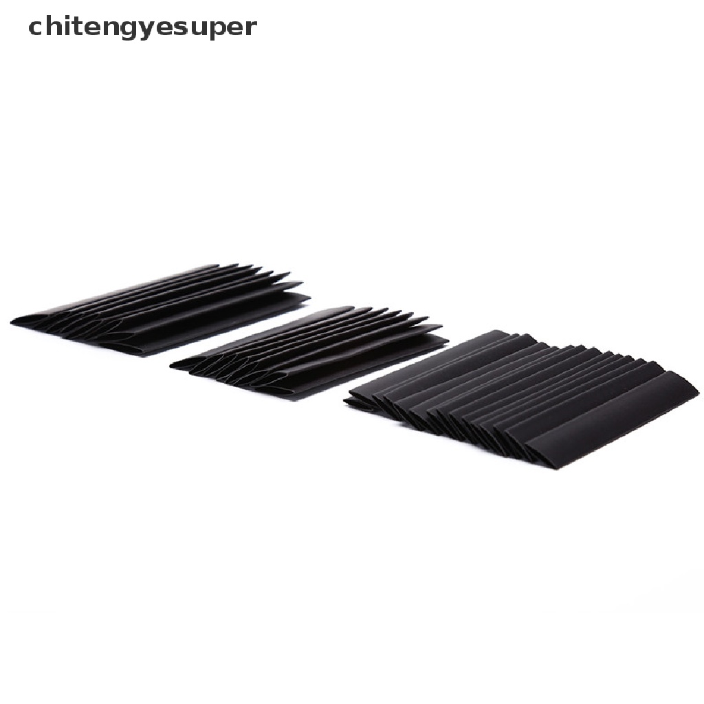 Chitengyesuper Fashion 127Pcs Black Glue Weatherproof Heat Shrink Sleeving Tubing Tube Assortment Kit CGS