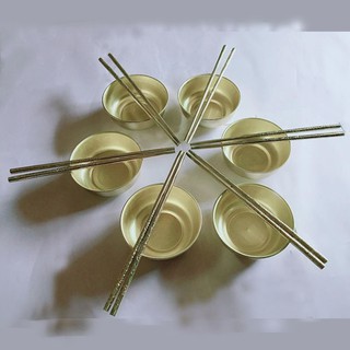 bộ bát đũa đồng phong thủy thờ cúng