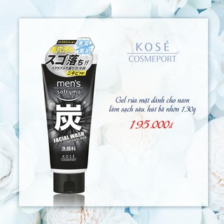 Sữa Rửa Mặt Dành Cho Nam Kosé Cosmeport Men’s Softymo Facial Wash Wild Scrub (130ml)