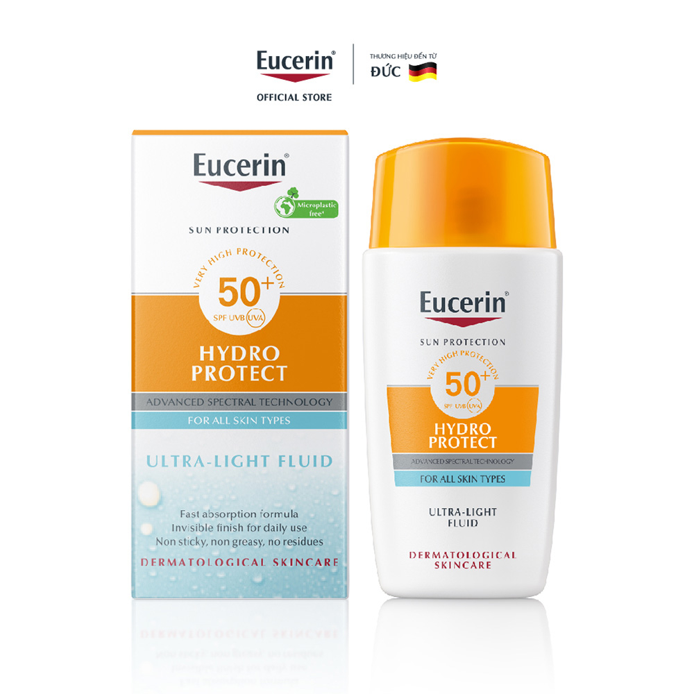 Kem chống nắng cho da nhạy cảm Eucerin Hydro Ultra Light SPF 50+ 50ml