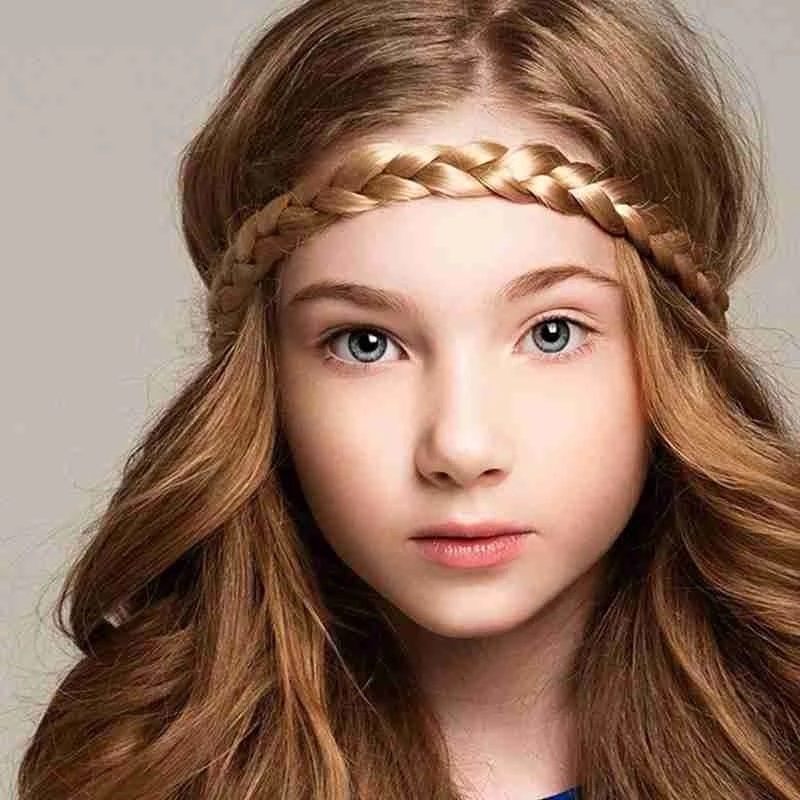 Băng đô kiểu bím tóc giả phong cách du mục thời trang cho nữ