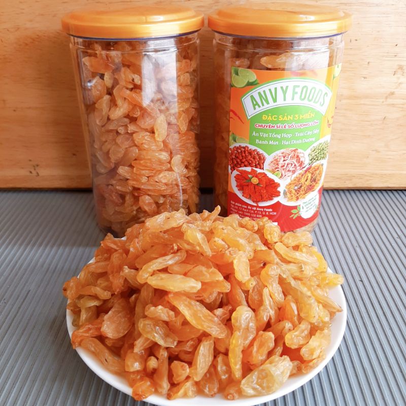 500gr Nho Vàng Ngọt Sấy Khô - Nho Ấn Độ Trái Dài -FREESHIP ĐƠN TỪ 50K