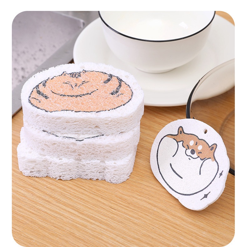 Miếng rửa bát bọt biển nở được hình thú siêu kute ( hình ngẫu nhiên )