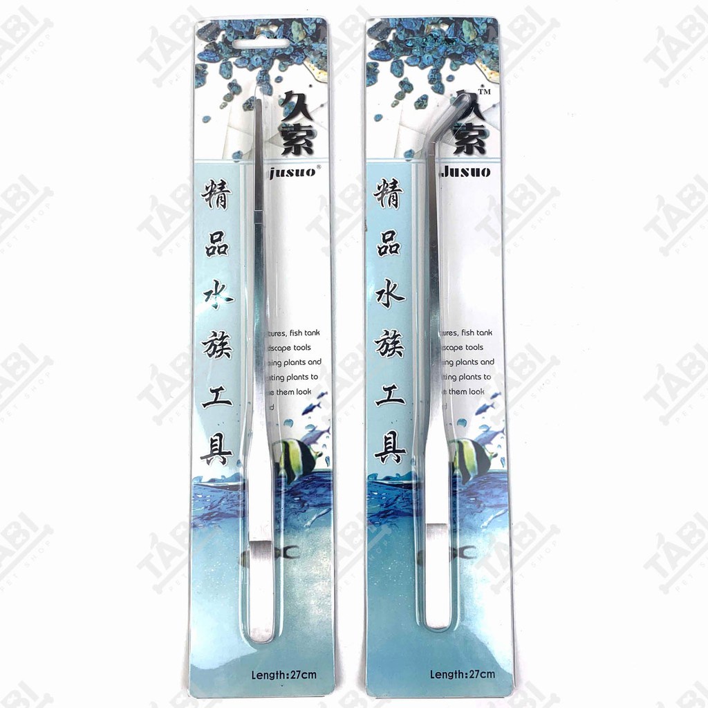 Nhíp Thủy sinh Inox trồng cây- Nhíp thẳng 27cm - Nhíp Cong 38cm- Loại tốt dành cho bể cá, thuỳ sinh