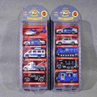 Set 5 xe cảnh mini wheele sắt đặc 1:64