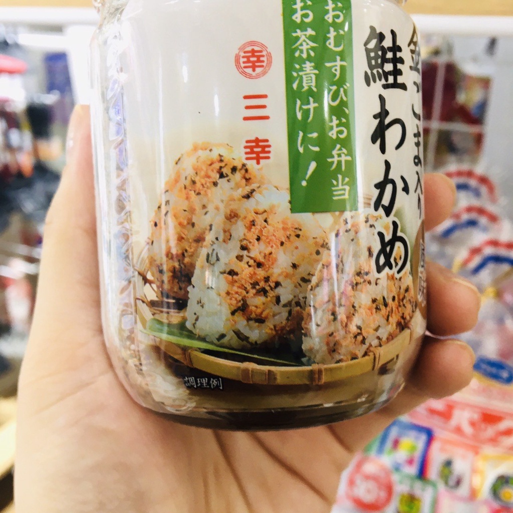 Ruốc cá hồi mix vừng và rong biển lọ 120g