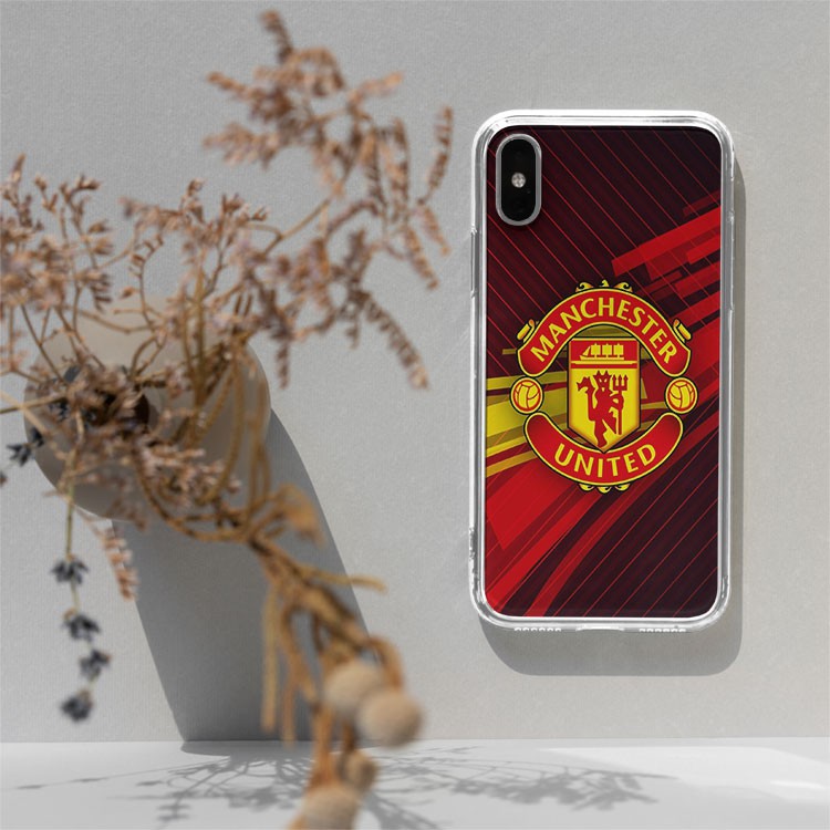 Ốp lưng logo CLB Manchester United vàng đỏ cho Iphone 5 6 7 8 Plus 11 12 Pro Max X Xr 97