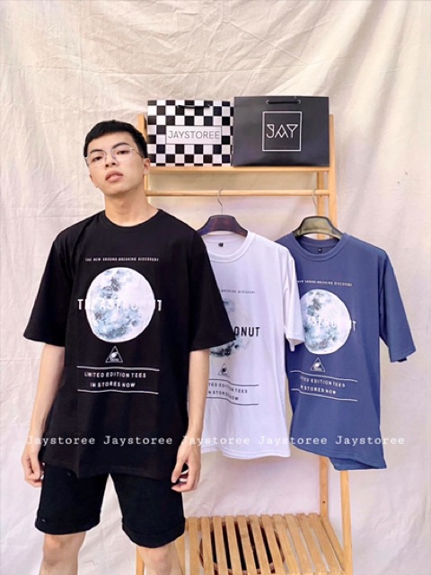 Áo Thun Unisex ❤️FREESHIP❤️ Giảm 10K Khi Nhập [ Áo Thun Nữ ] Áo Thun Tay Lỡ ASTRONAT màu ĐEN/TRẮNG/XANH ☂️ Nam nữ unisex