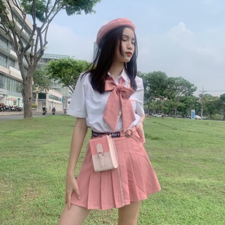 SET HỌC SINH MÀU HỒNG NATTHY STYLE
