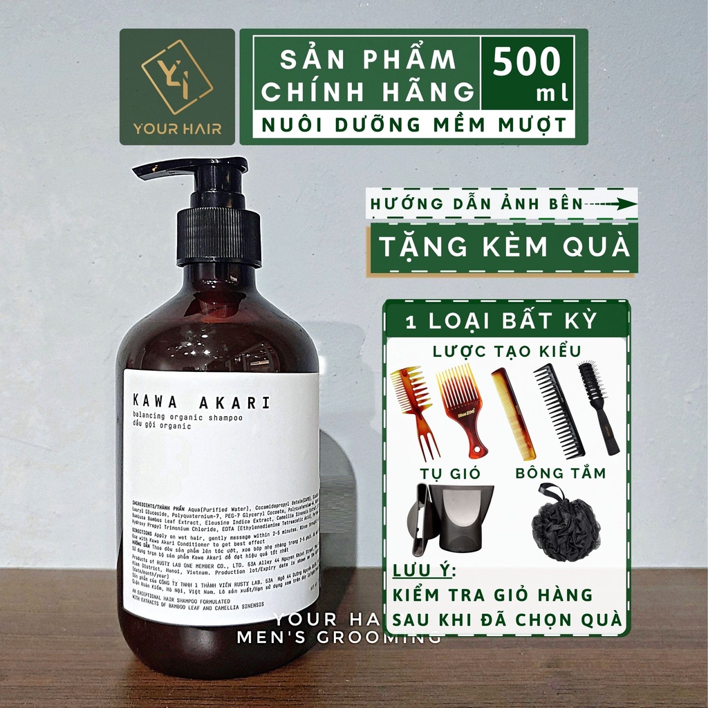 Dầu xả dưỡng mềm mượt KAWA AKARI – HAIR CONDITIONER - 500ml | Chính hãng Rusty Lab