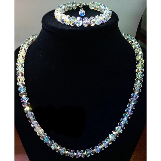 dây chuyền pha lê swarovski 40cm 98 viên